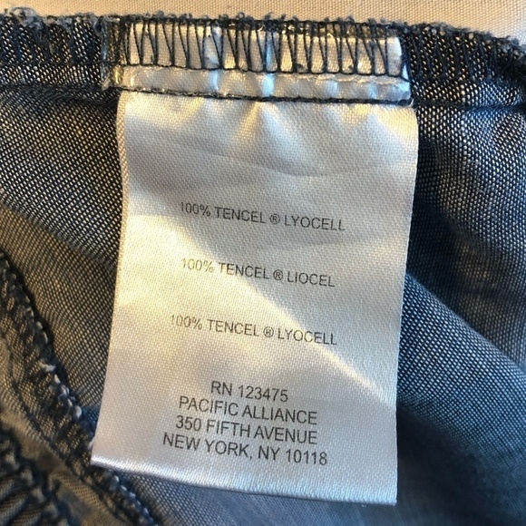 ELLEN TRACY Pants Women's Size Large Blue 100% Tencel/Lyocell Pull-On - Picture 7 of 14